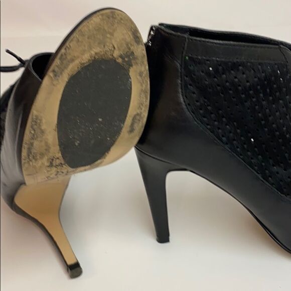 French Connection Quinnie Peep-Toe Leather booties A4 - Picture 6 of 6